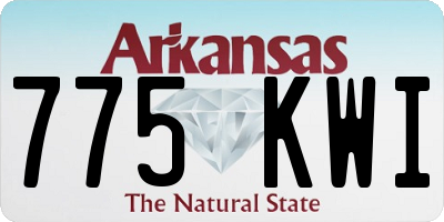 AR license plate 775KWI