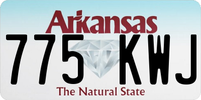 AR license plate 775KWJ