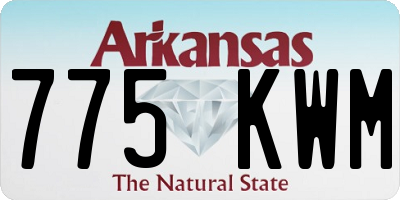 AR license plate 775KWM