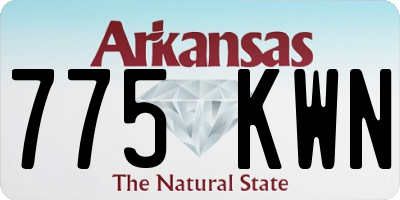 AR license plate 775KWN