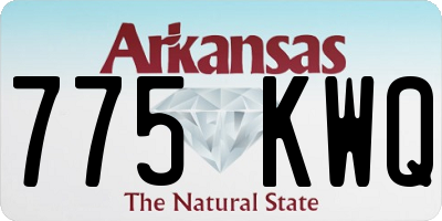 AR license plate 775KWQ