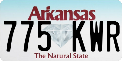 AR license plate 775KWR