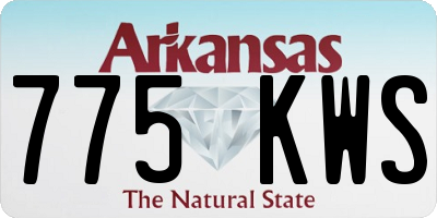 AR license plate 775KWS