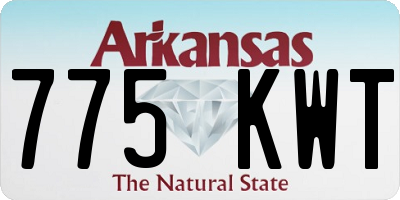AR license plate 775KWT