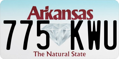 AR license plate 775KWU