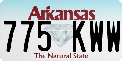 AR license plate 775KWW