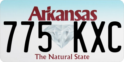AR license plate 775KXC