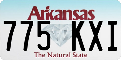 AR license plate 775KXI