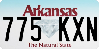 AR license plate 775KXN