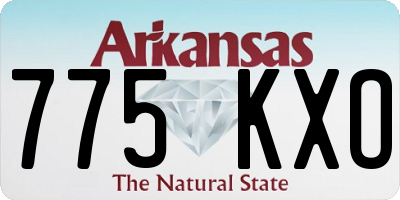AR license plate 775KXO