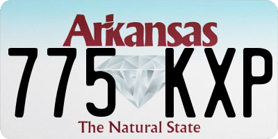 AR license plate 775KXP