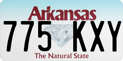 AR license plate 775KXY
