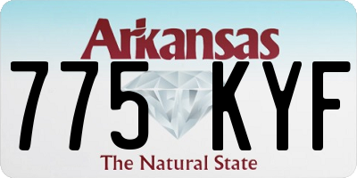 AR license plate 775KYF