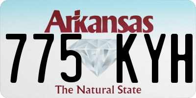 AR license plate 775KYH
