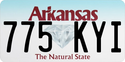 AR license plate 775KYI