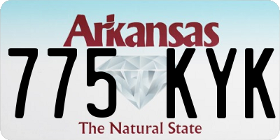 AR license plate 775KYK