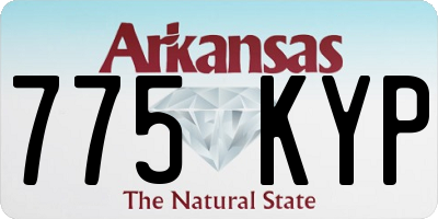 AR license plate 775KYP