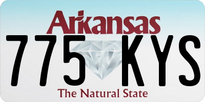 AR license plate 775KYS
