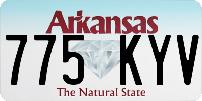 AR license plate 775KYV