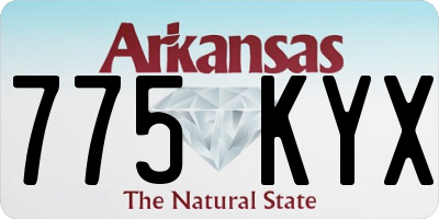 AR license plate 775KYX