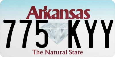 AR license plate 775KYY