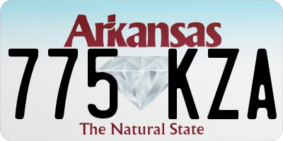 AR license plate 775KZA