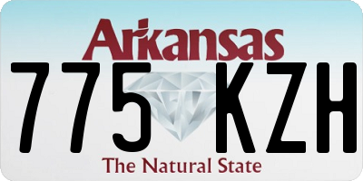 AR license plate 775KZH