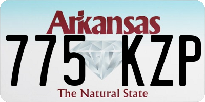 AR license plate 775KZP