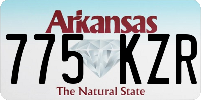 AR license plate 775KZR