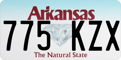 AR license plate 775KZX