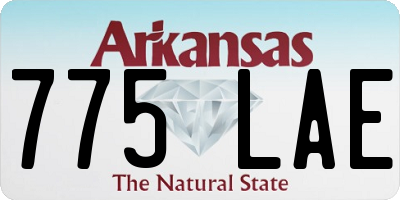 AR license plate 775LAE