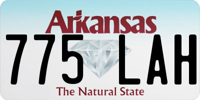 AR license plate 775LAH