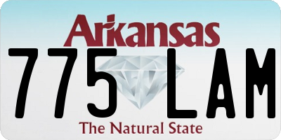 AR license plate 775LAM