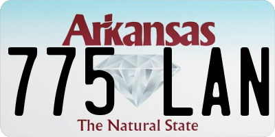 AR license plate 775LAN