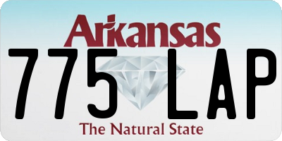 AR license plate 775LAP