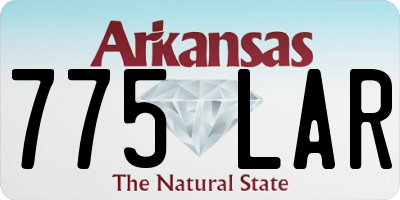 AR license plate 775LAR