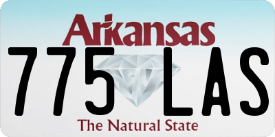 AR license plate 775LAS