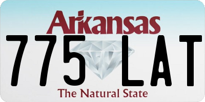 AR license plate 775LAT
