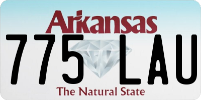 AR license plate 775LAU
