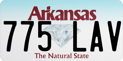 AR license plate 775LAV