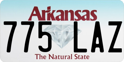 AR license plate 775LAZ