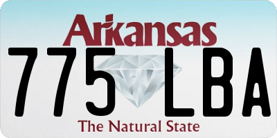 AR license plate 775LBA