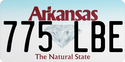 AR license plate 775LBE