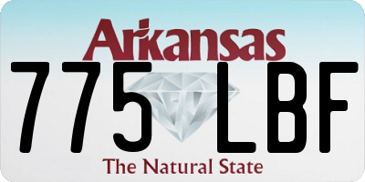 AR license plate 775LBF