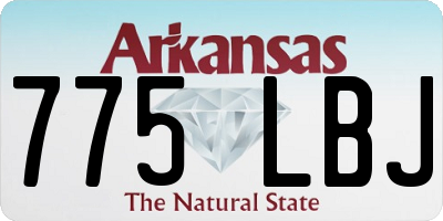 AR license plate 775LBJ