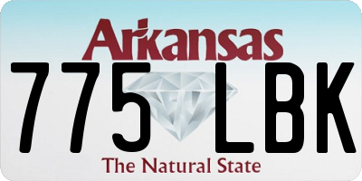 AR license plate 775LBK