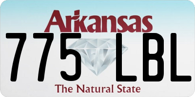 AR license plate 775LBL