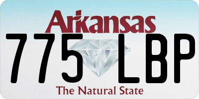 AR license plate 775LBP