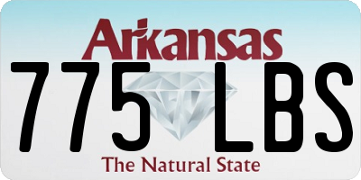 AR license plate 775LBS
