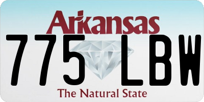 AR license plate 775LBW
